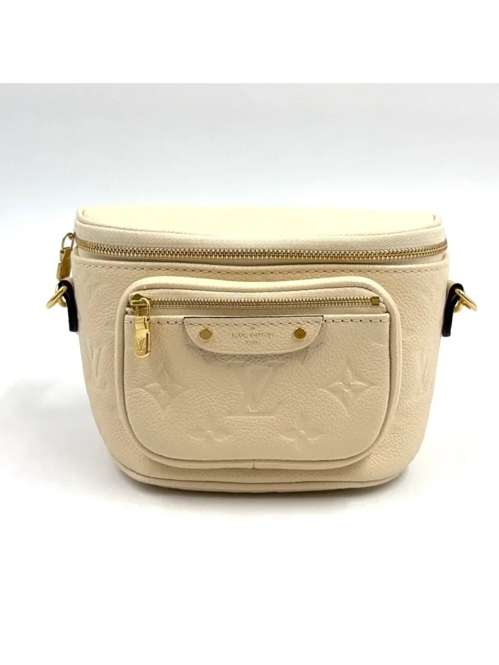 Louis Vuitton Mini Bum Monogram Empreinte Leather Ivory Belt Bag Gold